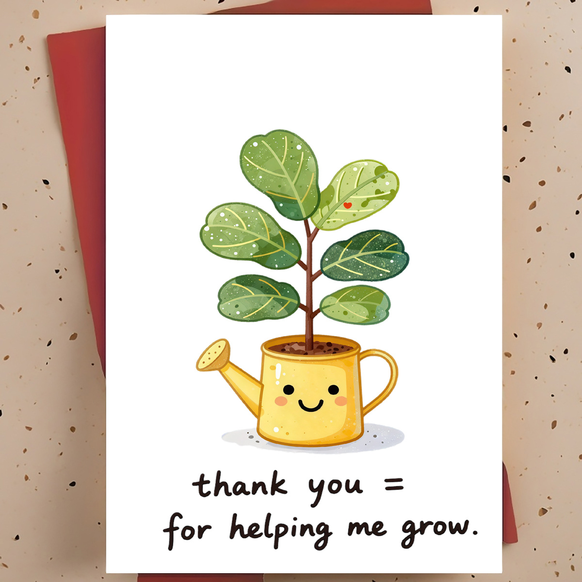 Plant Parent Pot - 1 Carte de Remerciement Douce et